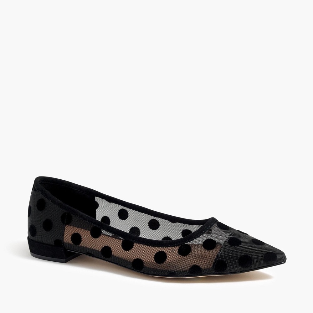 J Crew black pointed flats